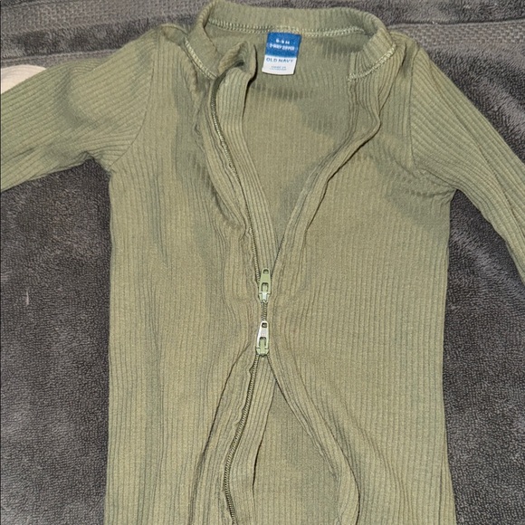 Cozy Kids One Piece Set - Cream and Green - Picture 4 of 6